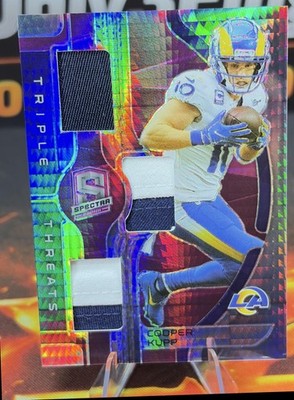 2023 Panini Spectra Cooper Kupp #TT-CKU Triple Threats Neon Pink 10/15 MEM Rams