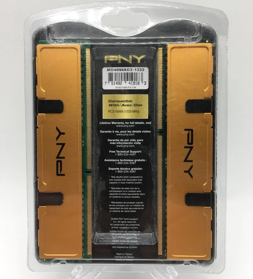 PNY Optima 4GB Dual Channel Kit DDR3 1333 MHz PC3-10666 Desktop DIMM Memory Kit - Image 2 of 2