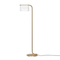 Led Stehlampe Wohnzimmer 126,5 Cm Klein Metall Glas In Messing 3000K Stehleuchte