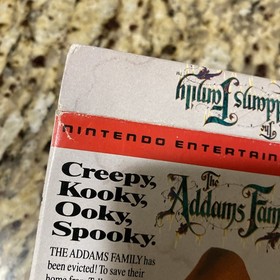 Nintendo NES The Addams Family *senza manuale* con poster RoboCop Wow look raro