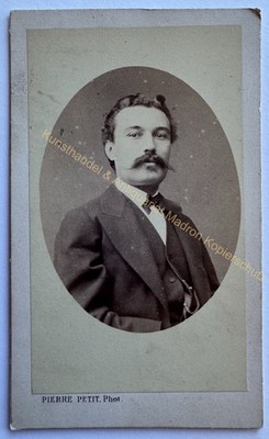 orig. CDV photo photograph picture old fashion man gentleman around 1860 Paris Pierre Petit