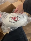 Pat Mahomes Sr, signed Chiefs football. Who's Your Daddy? Schwartz authenticated