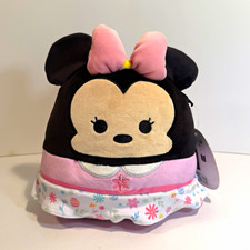 Squishmallows Disney Minnie Mouse Plush Pink Bow Floral Dress Small 2024
