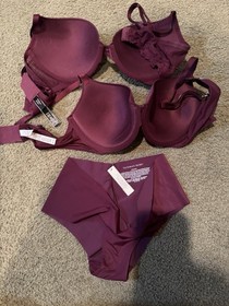 Lot Of Two Victoria&rsquo;s Secret Bras Sz 36C With Matching Panty Size Medium