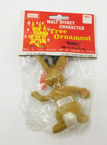 Vintage Disney Sears Flocked Christmas Tree Ornament ~ “Rabbit” Winnie the Pooh - Picture 2 of 2
