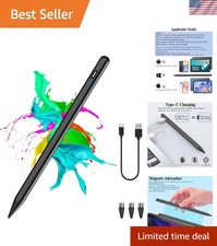 Active Stylus for iPhone/Samsung/XiaoMi - Precision, Rechargeable, Magnetic