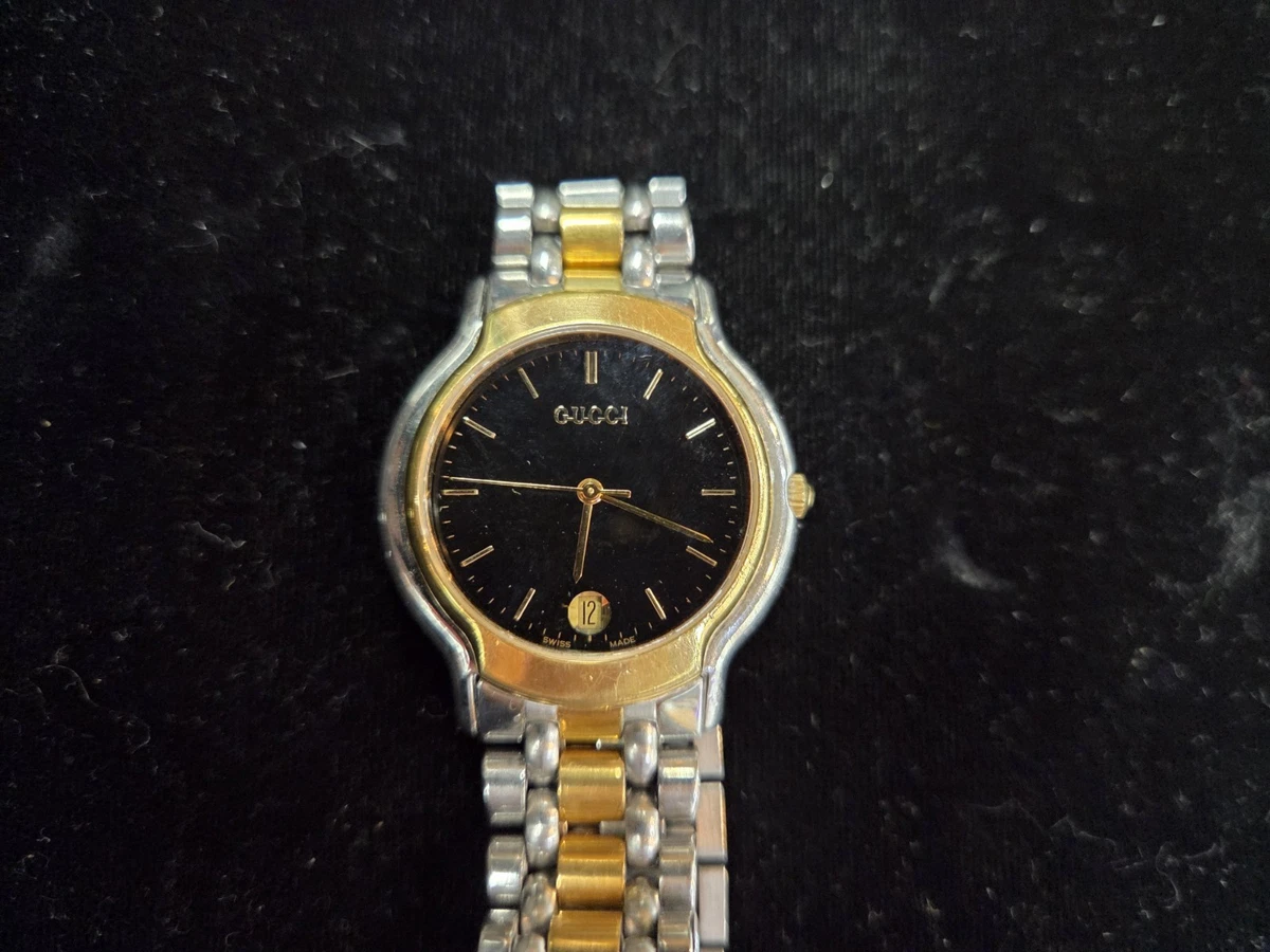 VINTAGE GUCCI 8000.2 M 2 TONE WRIST WATCH QUARTZ WATER RESISTANT 3