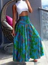 Women Printed Summer Wide Leg Bohemian Ethnic...