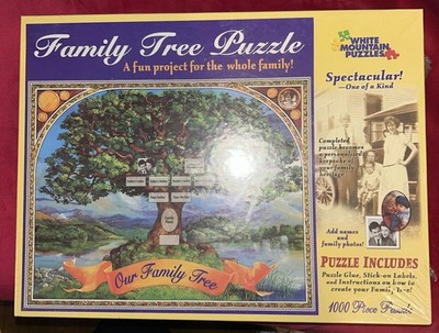 NEW White Mountain 1000 Pc FAMILY TREE Puzzle Add Names & Photos