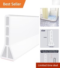 Easy-Install 3 High Shower Threshold Water Dam - Silicone Leak Prevention Guard
