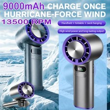 Turbo Handheld Fan Rechargeable Portable Electric Fan Ice Cooling Mini Hand held