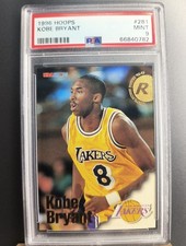 1996 Hoops Kobe Bryant PSA 9 Mint RC #281 Rookie Card. rookie card picture