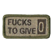F CKS TO GIVE F Word Morale Tactical funny Patch 2x1" Multitan