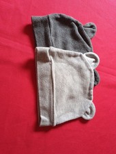 Babymützchen Unisex Mäschen Junge Neugeborenes Bärchen ohren 2er Set Grau