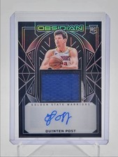 QUINTEN POST 2024-25 OBSIDIAN RPA ROOKIE PATCH AUTOGRAPH RC AUTO /125 Q7069