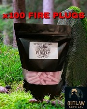 🔥 1 PACK Of 100 Fire Starter Plugs Survival Kit Waterproof Tinder Camping