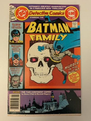 Vintage 1979 DC Batman Family "Murder in the Night" No. 481 January Comic Book