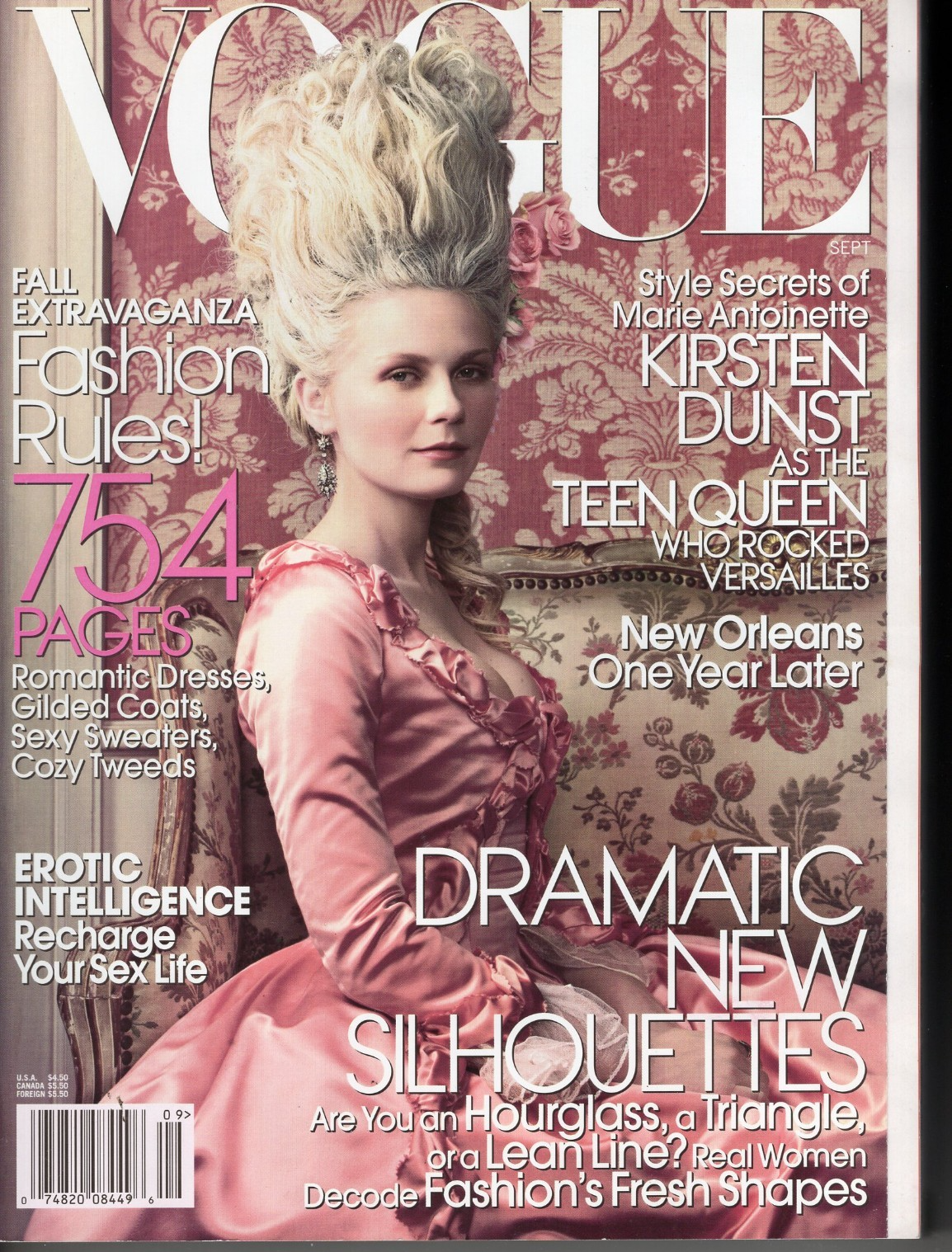 September Vogue 2006 Kirsten Dunst Marie Antoinette Versailles Picasso