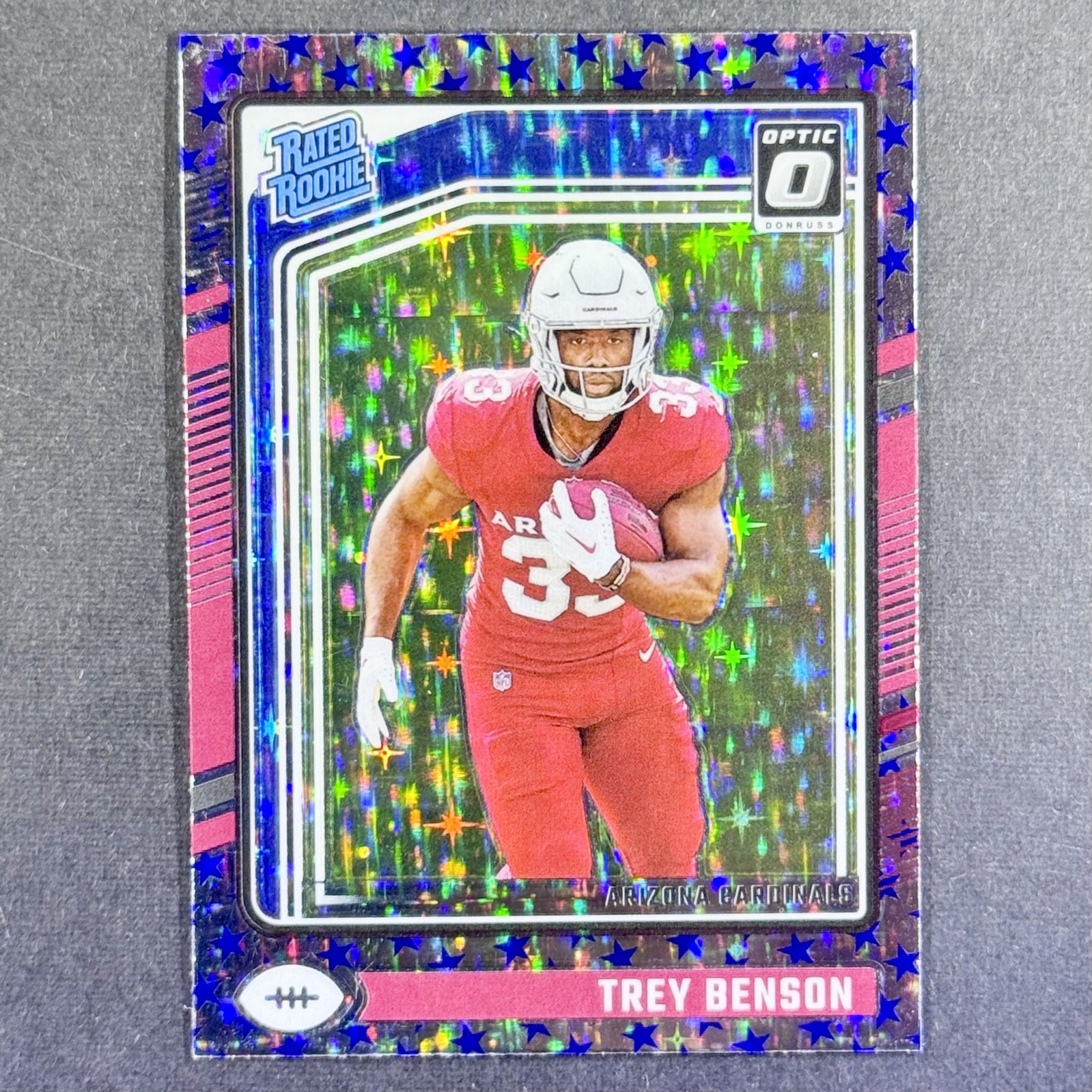 TREY BENSON 2024 PANINI DONRUSS OPTIC #293 RATED ROOKIE (RC) STARS PRIZM
