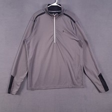 Under Armour Sweatshirt Mens Medium Gray Pullover Half Zip Athletic Sports