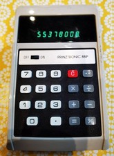 Vintage Prinztronic 88P pocket calculator, shown working. Clean condition.