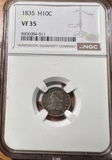 1835 Capped Bust Half Dime VF Very Fine 35  NGC Certified LM-2 R.4