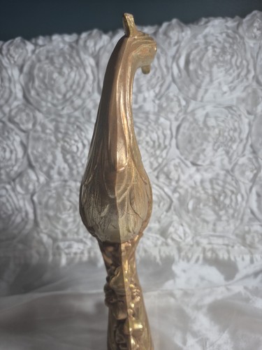De Colección Mediados de Siglo Syroco Par Oro Pavo Real Pájaro Estatuas Estatuillas 13" - Imagen 19 de 24