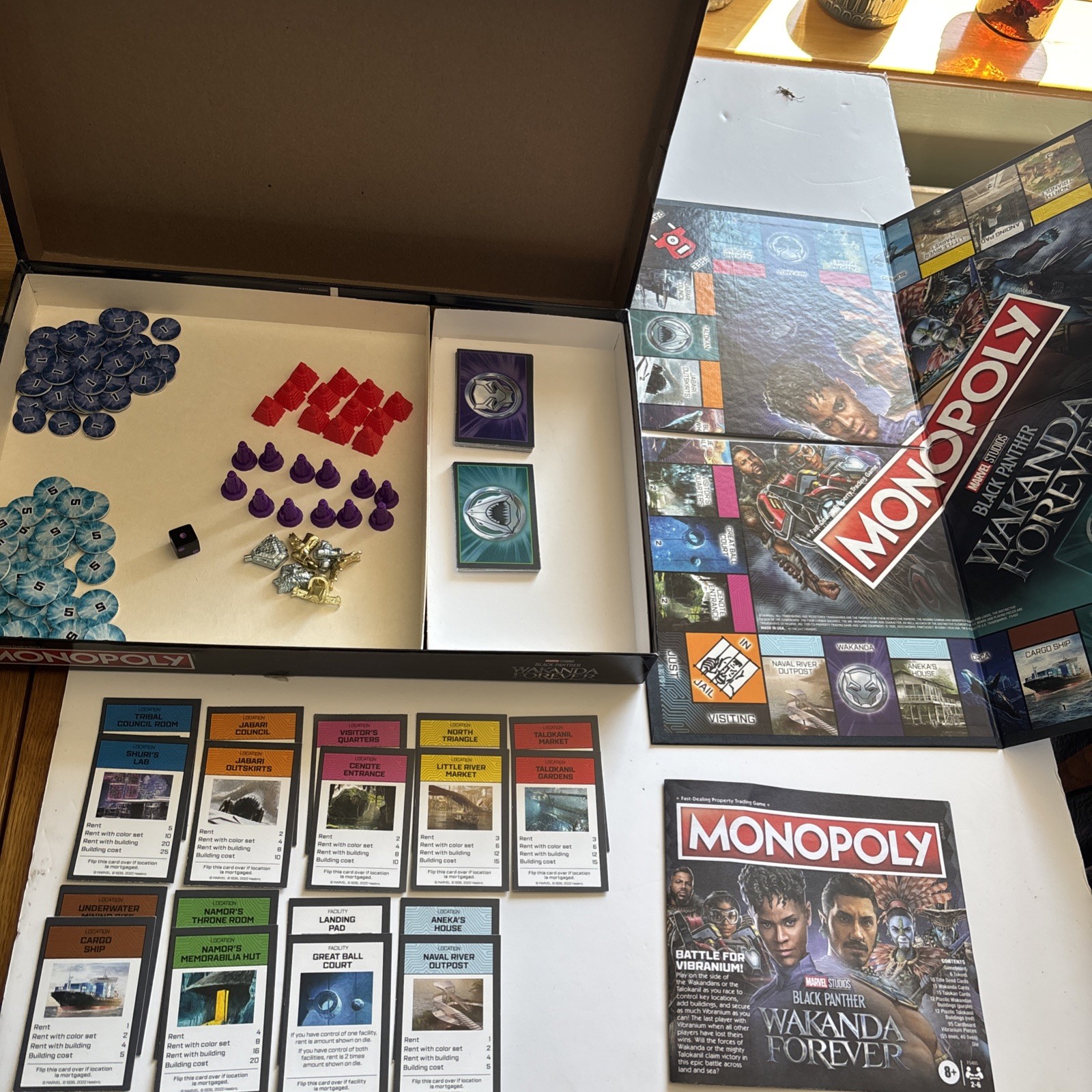 Monopoly: Marvel Studios' Wakanda Forever Edition. Complete. Played Once.