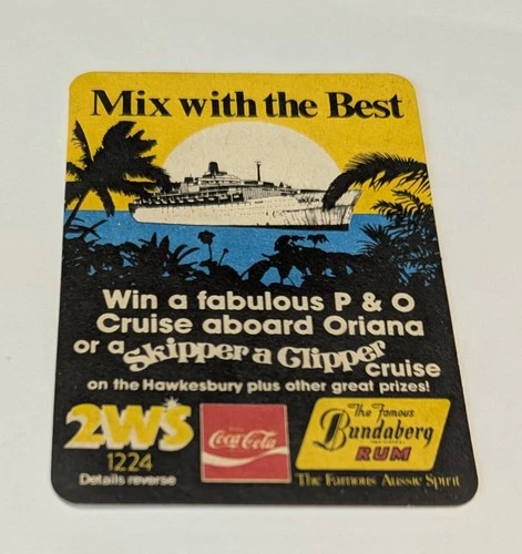 Vintage Drinks Coaster Advertising Cruise Contest (2WS/Coca Cola/Bundaberg Rum)