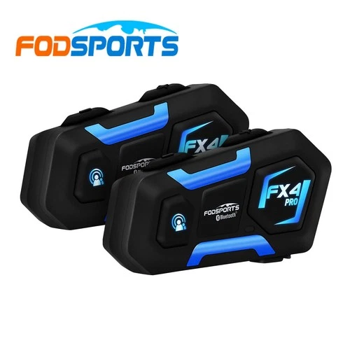2X 1000M Motorcycle Helmet Intercom Bluetooth Headset Interphone FM 4 Rider FX4
