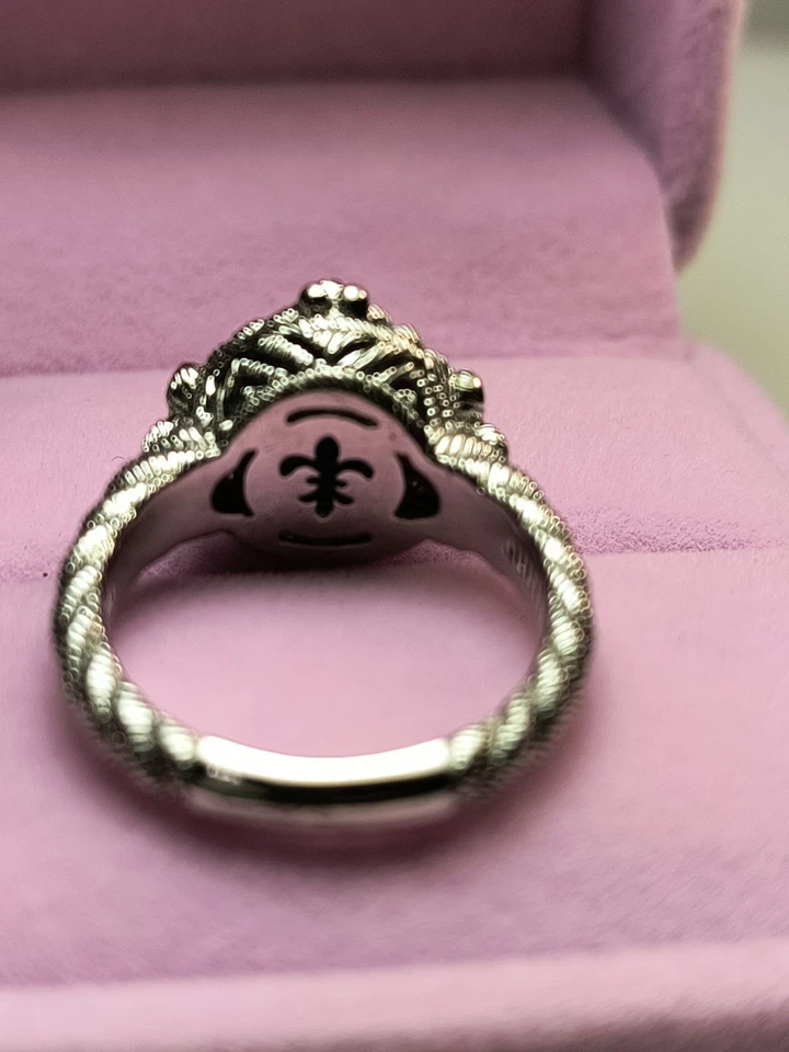 Judith Ripka Sterling Silver Smooth Turquoise CZ Ring size 5.75   & 5.9g   MINTY - Image 4 of 4