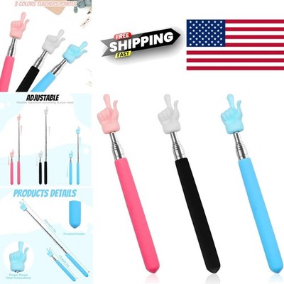 3 Pieces Telescopic Finger Pointer Stick for Teachers Fun Classroom Supplies Set