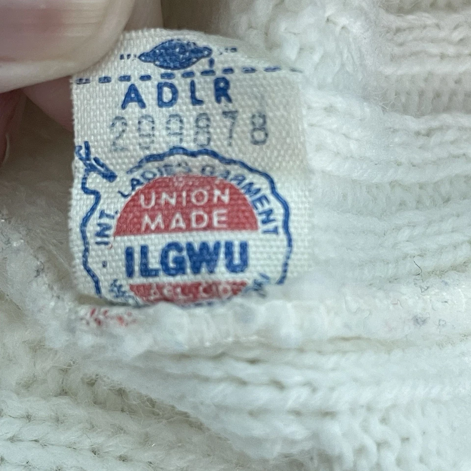 Vtg Fred Perry sweater men Large 80 sportswear tennis cable white Twin tipped - Image 4 of 4