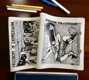 2 Screaming Man Binders