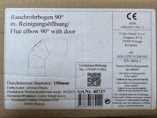 Rauchrohrbogen 90* DN 100 Kamin Ofen