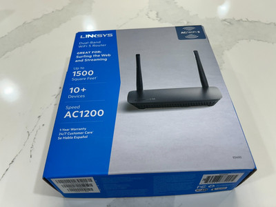 Linksys AC1200 Dual-Band Wi-Fi 5 Router with Quick Start Guide