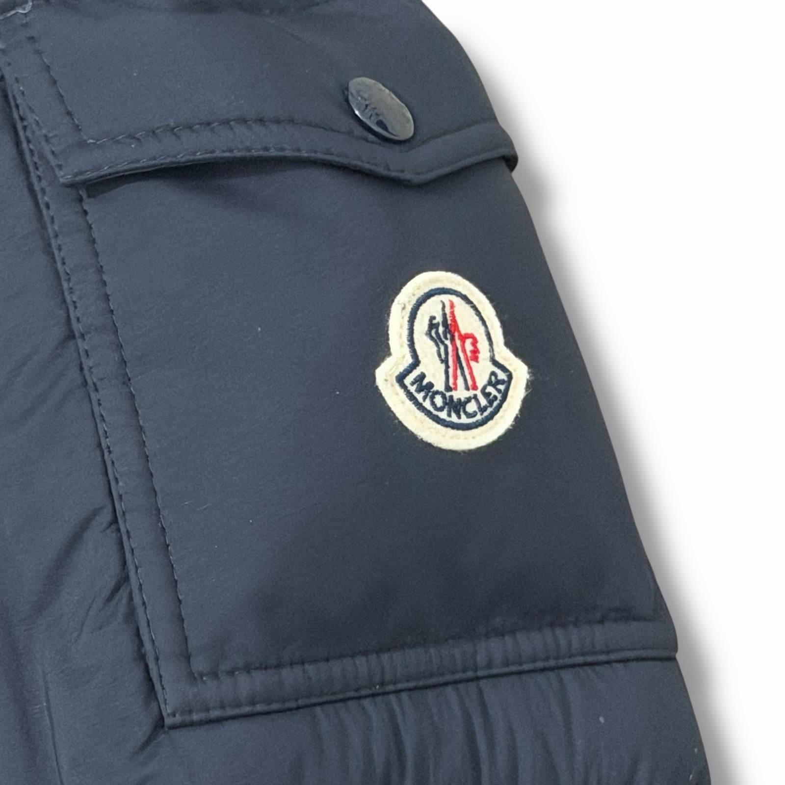 Moncler Vezere Men’s Hooded Puffer Jacket Navy Blue Size 3 - Large image 3