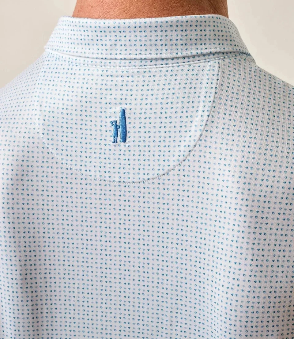 JOHNNIE O Men's Featherweight Glidey Golf Polo in Malibu Blue Size XL NWt $110