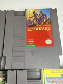 5 NES Game Lot TMNT, Deadly Towers, Legacy Wizard, Baseball Stars, Olympus