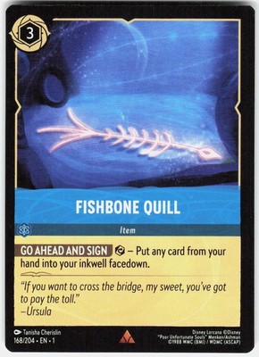 Fishbone Quill 168/204 Rare The First Chapter Lorcana NM/M