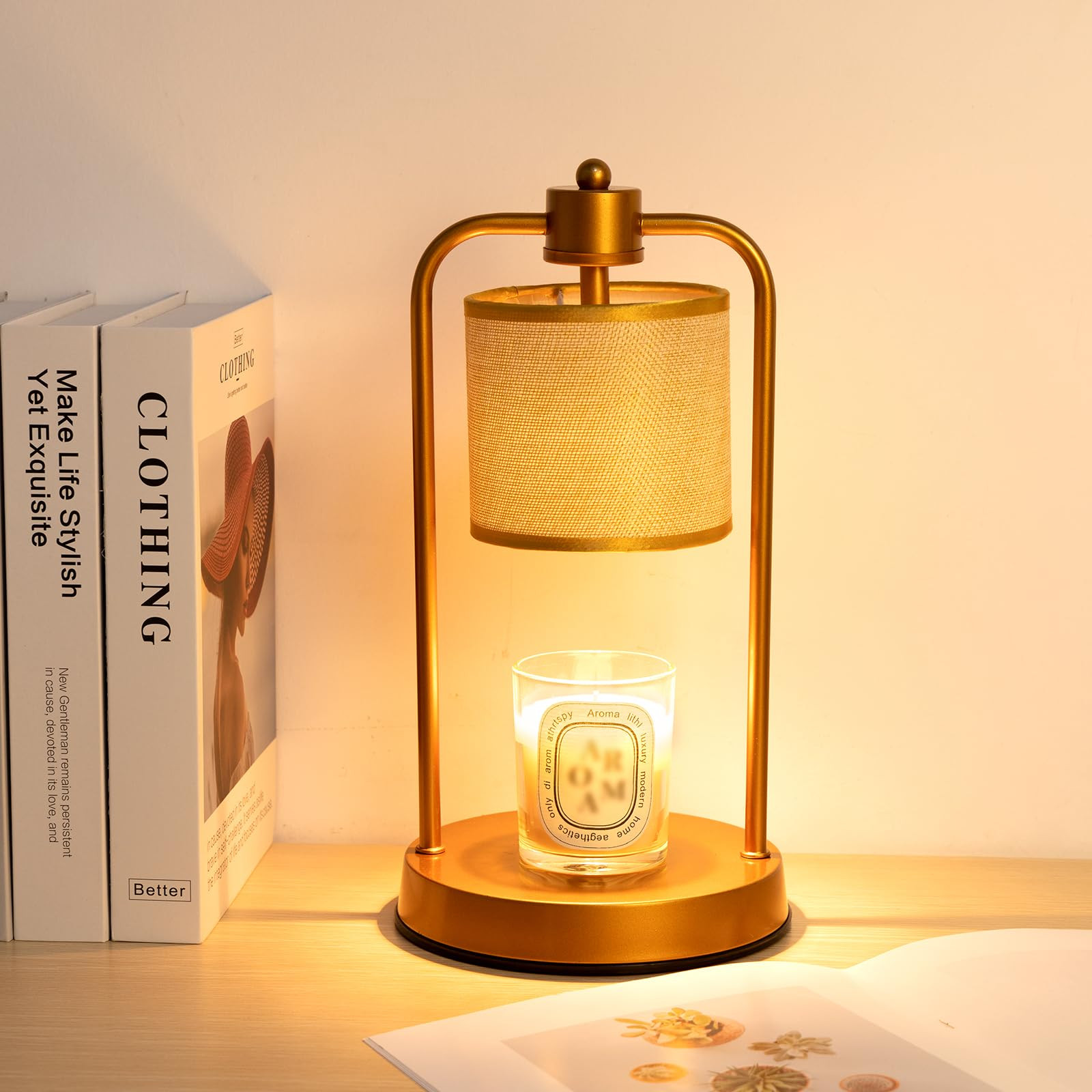 Dimmable Electric Candle Warmer Lamp with Timer for Wax Melts-image