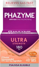 Phazyme Ultra Strength Gas & Bloating Relief, Works in Minutes, 48 Fast Gels
