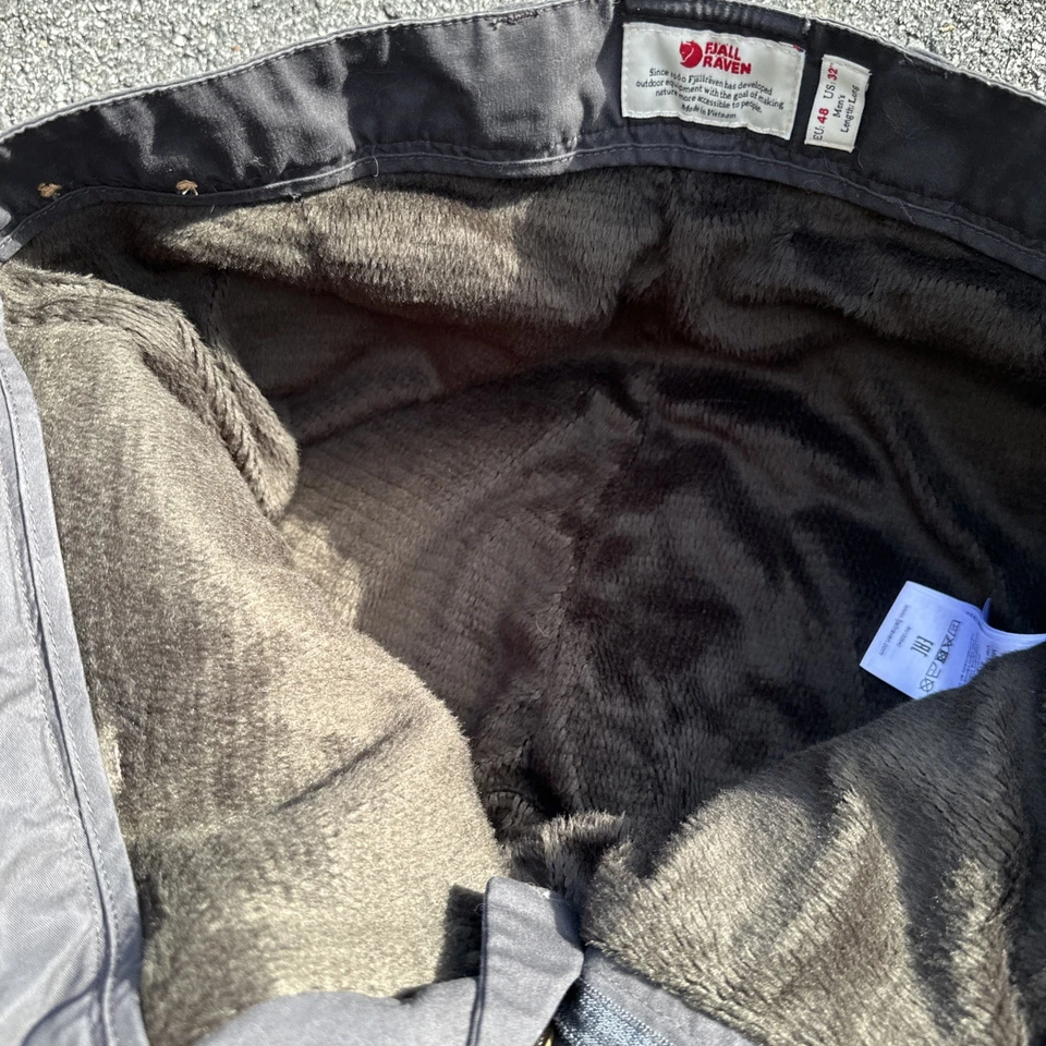 Pantalones de Trekking Fjall Raven G-1000 Para Hombre Forrados Senderismo Aire Libre Talla US 32 / EU 48 Foto 4 de 4
