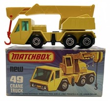 Kranwagen - Matchbox Lesney Superfast #49 mit original Schachtel - Crane Truck