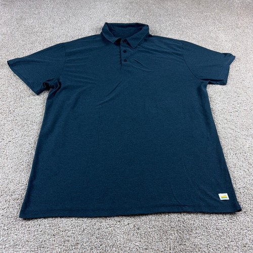 Vuori Polo Shirt Mens Large Blue Strato Tech Golf Performance Stretch Golfing 1