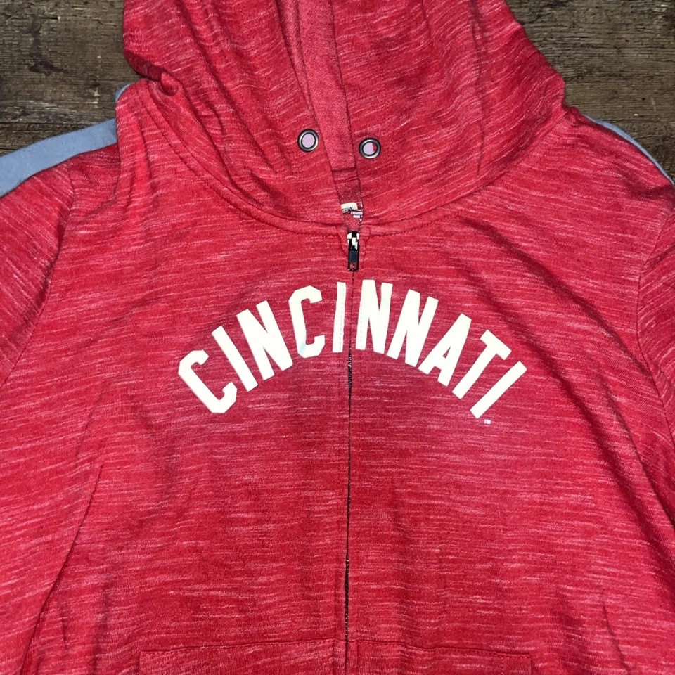 Moletom com capuz New Era Cooperstown Collection Cincinnati Reds zíper completo 2XL XXL - Imagem 3 de 4