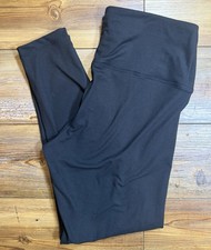 Felina Black High Rise Capri Leggings Womens Large Stretch Athletic Yoga Pants