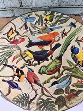 RARE Springbok 1968 CIRCULAR Puzzle pieces "Tropical Birds"MISSING 2 Pieces
