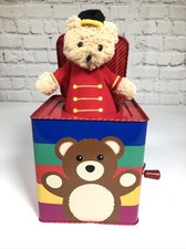 FAO Schwarz Musical Teddy Bear Jack In The Box Toy Soldier Outfit