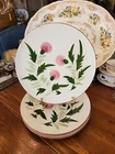 3 Stangl Pottery 10" Dinner Plate Thistle Trenton New Jersey